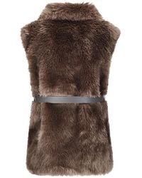 P.A.R.O.S.H. - Gilet Ceinturé En Fourrure Artificielle - Lyst