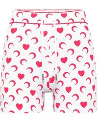 Marine Serre - Moon Heart Mini Shorts - Lyst