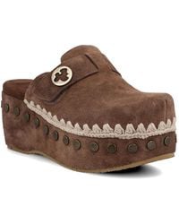 Mou - Logo-Detail Studded Clogs - Lyst