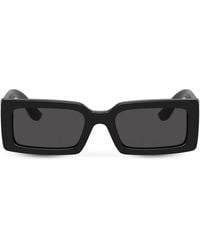 Dolce & Gabbana - Sonnenbrille Mit Eckigem Gestell - Lyst