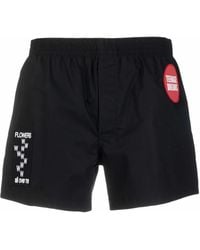 Raf Simons - Patch-Detail Slip-On Swim Shorts - Lyst