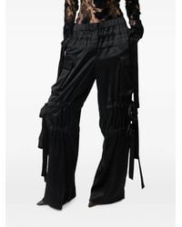 AKNVAS - The Odin Bow-Embellished Ruched Cargo Pants - Lyst