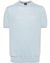 BOSS - Tramonte Fijngebreid T-shirt - Lyst