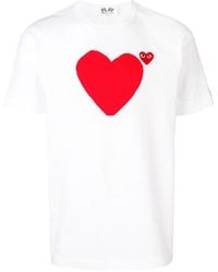 COMME DES GARÇONS PLAY - Logo Print T-shirt - Lyst