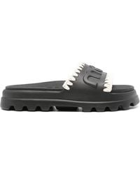 Mou - Logo-Embossed Slides - Lyst