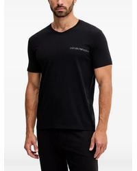 ARMANI EXCHANGE - Logo-Print V-Neck T-Shirt - Lyst