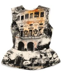 Isabel Sanchis - Landscape Print Peplum Top - Lyst