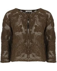 Kangra - Sequin-Embellished Embroidered Cardigan - Lyst