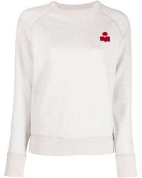Isabel Marant - Logo-embroidered Cotton-blend Sweatshirt - Lyst
