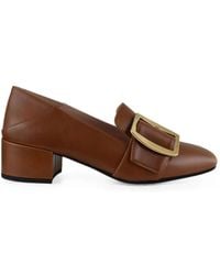 Bally - Boucle Buckle Leather Pumps - Lyst