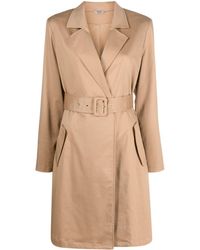 Liu Jo - Belted Pleated Trench Coat - Lyst