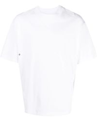 Neil Barrett - Logo-Appliqué Eyelet-Detail T-Shirt - Lyst