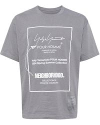 Yohji Yamamoto - X Neighborhood Logo-print Cotton T-shirt - Lyst