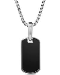 David Yurman - Sterling Chevron Tag (21Mm) - Lyst