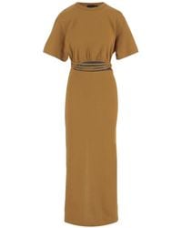 Pinko - Cut-Out Strap-Detail Midi Dress - Lyst
