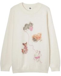 B+ AB - Graphic-Design Sweater - Lyst