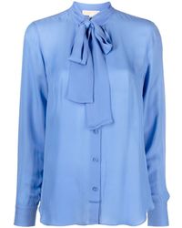 MICHAEL Michael Kors - Pussy-bow Collar Button-up Blouse - Lyst