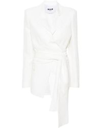 MSGM - Blazer Con Detalle De Lazo - Lyst