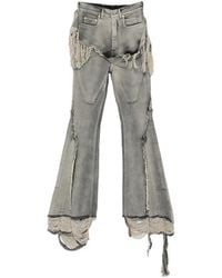 Rick Owens - Uitlopende Jeans Met Franjes - Lyst