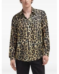 Roberto Cavalli - Leopard-Print Silk Shirt - Lyst