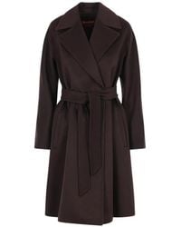 Max Mara - Abrigo Ravenna Con Cinturón Y Solapas De Muesca - Lyst