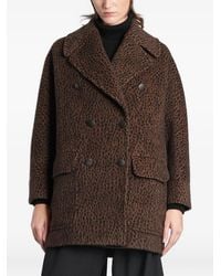 Tagliatore - Lilian Animalier Double-Breasted Coat - Lyst