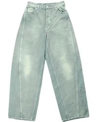 AURALEE - Cotton Tapered Jeans - Lyst