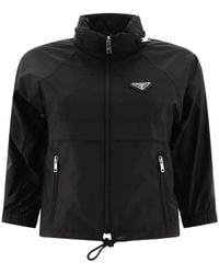Prada - Cropped Rain Jacket - Lyst