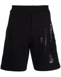 Alexander McQueen - Pantalones cortos de deporte con logo - Lyst