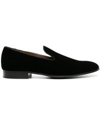 Gianvito Rossi - Jean Round-Toe Velvet Loafers - Lyst