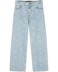 Just Cavalli - Jacquard-Pattern Straight-Leg Jeans - Lyst