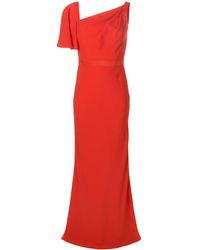 Alexander McQueen Асимметричное Платье - Красный
