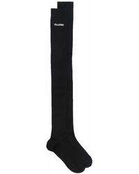 RED Valentino - Logo-Embroidered Thigh-High Socks - Lyst