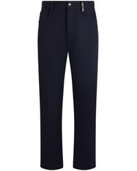 Moschino - Logo-Patch Straight-Leg Trousers - Lyst