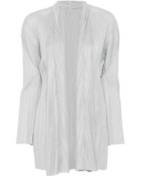 Pleats Please Issey Miyake - Veste Ouverte À Effet Plissé - Lyst