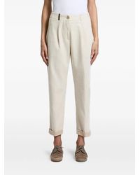 Peserico - Pleated Elasticated-Waistband Trousers - Lyst
