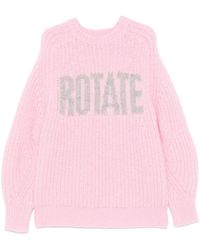 ROTATE BIRGER CHRISTENSEN - Trui Met Gebreid Logo - Lyst
