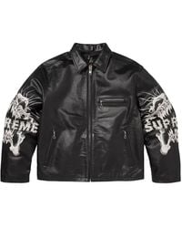 Supreme - X Yohji Yamamoto Leather Jacket - Lyst