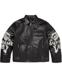 Supreme - X Yohji Yamamoto Leather Jacket - Lyst