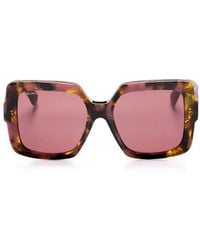 Max Mara Eyewear - Tortoiseshell Oversize-Frame Sunglasses - Lyst