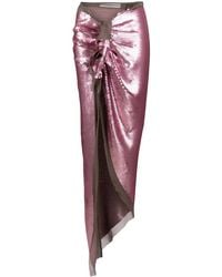 Rick Owens - Sequinned Asymmetric Maxi Skirt - Lyst