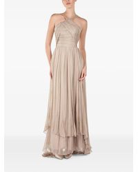 ANDREEA VENECIUC - Whisper Pleated Silk Maxii Dress - Lyst
