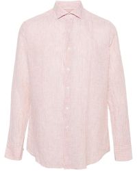 Dell'Oglio - Chemise Rayée En Lin - Lyst