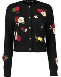 Alice + Olivia - Dollie Floral Crewneck Cardigan - Lyst