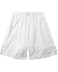 Simone Rocha - Broderie-anglaise Cotton Shorts - Lyst