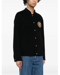Roberto Cavalli - Logo-Embroidered Wool Bomber Jacket - Lyst