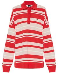 P.E Nation - Strata Rugby Striped Long-Sleeve Polo Shirt - Lyst