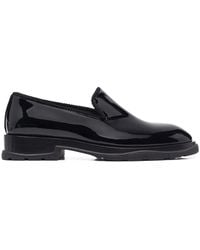 McQueen - High-Shine Round-Toe Loafers - Lyst