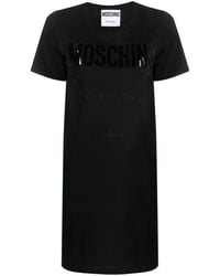Moschino - T-Shirtkleid mit Logo-Print - Lyst