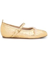 Simone Rocha - Laminated-leather Ballerina Shoes - Lyst